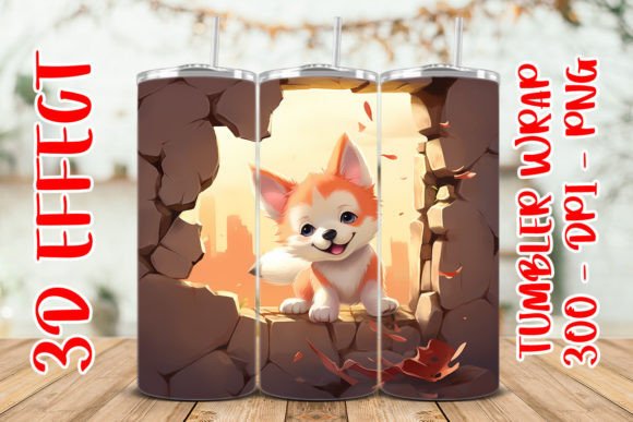 3D Cute Inushiba Flower Tumbler 3: A Creative Essential