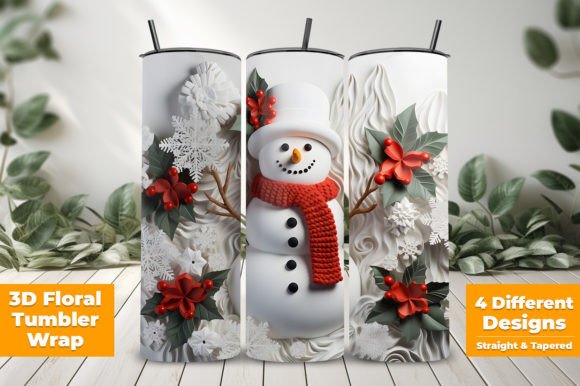 3D Snowman Tumbler Wrap Design: A Versatile and Creative Solution for Your Projects