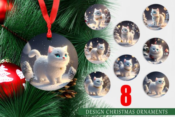 Christmas Ornament 3D Cat: A Festive Feline Delight