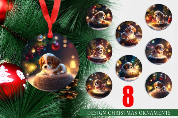 Christmas Ornament 3D Puppy: A Charming Addition to Your Holiday Decor