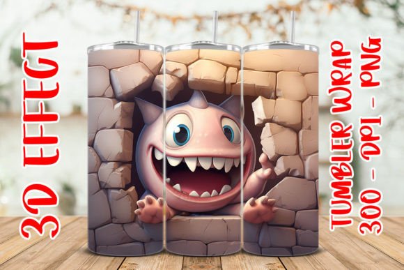Discover the Charm of 3D Cute Monster Flower Tumbler 3