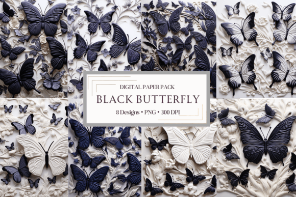 Discover the Elegance of 3D Black Butterfly Backgrounds