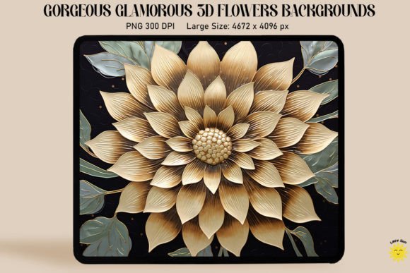 Discover the Elegance of 3D Dahlia Mosaic Style Backgrounds