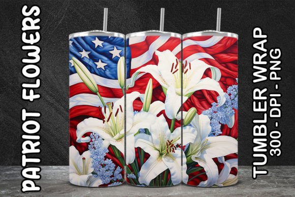Discover the Elegance of 3D White Lilies Flower Tumbler 1