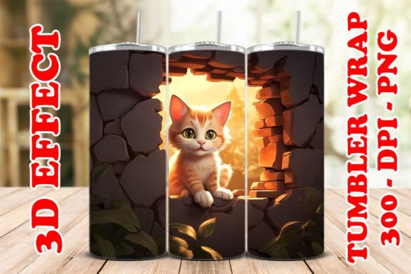 Discover the Unique 3D Cat Flower Tumbler 7