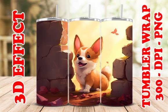Discover the Versatility of 3D Cute Corgi Flower Tumbler 2