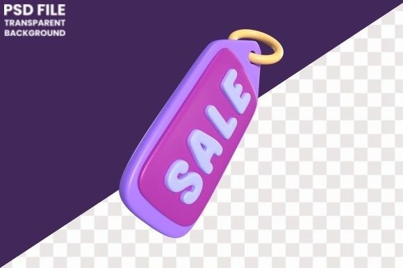Enhance Your Online Shopping Experience with the Sale Tag 3D Illustration Icon