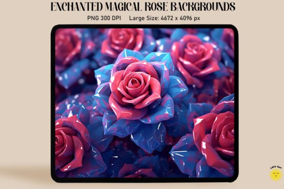 Explore the Magic of 3D Crystal Roses Backgrounds