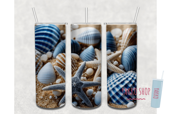 Explore the Versatility of 20oz 3D Shells Sea Beach Summer Tumbler Designs