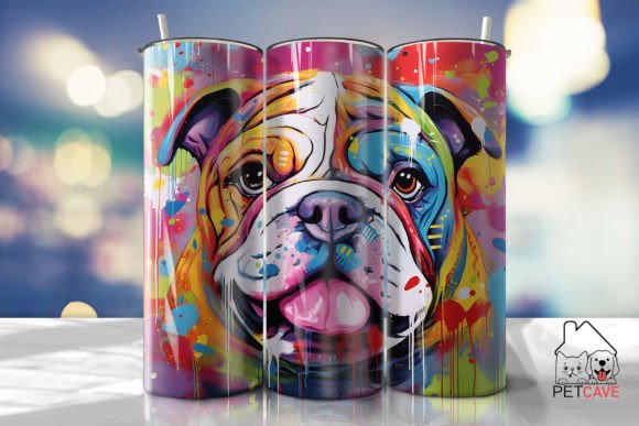Exploring the 3D Pop Art Fusion Bulldog Tumbler Wrap: A Unique and Vibrant Design Choice
