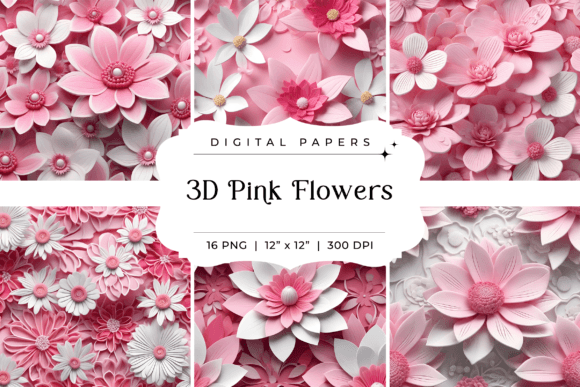 Exploring the Versatility of 3D Pink Flowers Backgrounds Sublimation