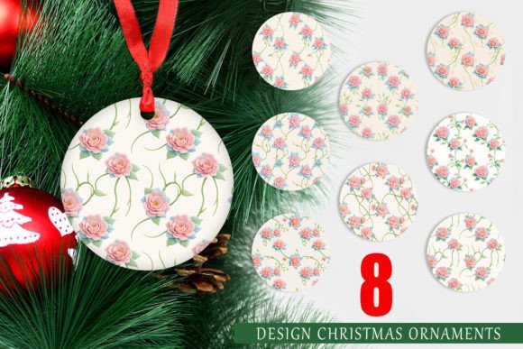 Ornaments 3D Floral Seamless: A Versatile Design for Your Christmas Decor