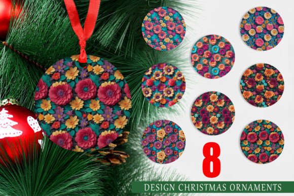 Ornaments 3D Flowers Pattern: A Versatile Addition to Your Holiday Decor