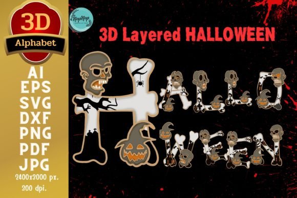 Spooktacular 3D Halloween Alphabet: A Fun and Creative Twist for Your Celebrations