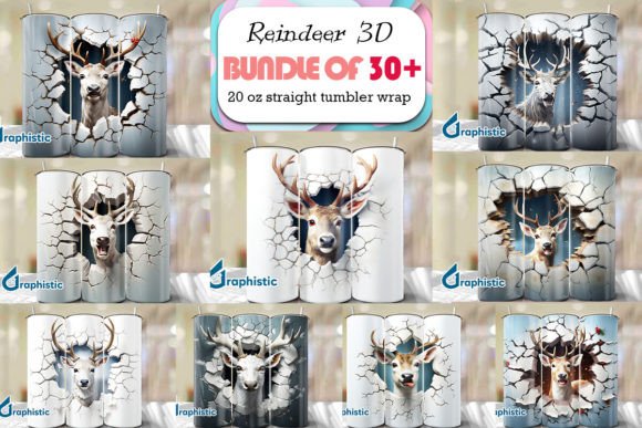 Strategic Use of the Reindeer 3D Smash Wall Art Bundle for Creative and Professional Projects