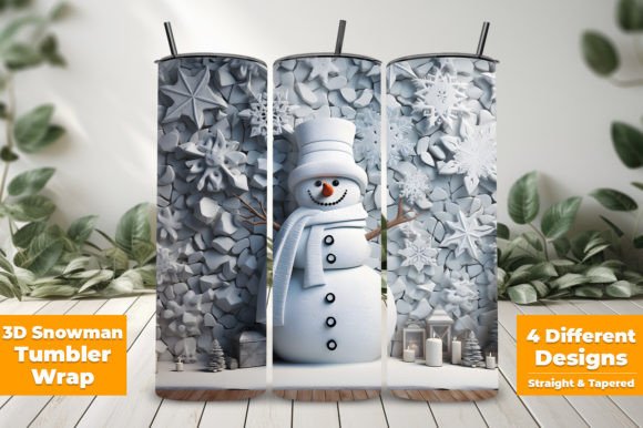 Transform Your Tumblers with 3D Snowman Designs