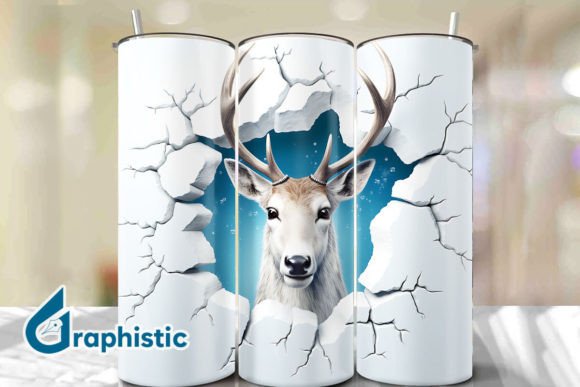 Unleashing Creativity with Reindeer 3D Smash Wall Art Backgrounds