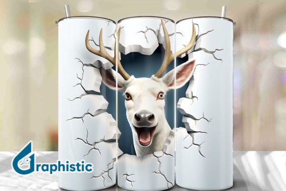 Unlocking Creativity with Reindeer 3D Smash Wall Art Background 32